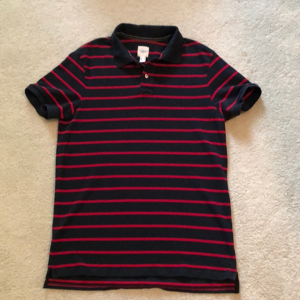 Lands End men’s medium short sleeve shirt Black and Red